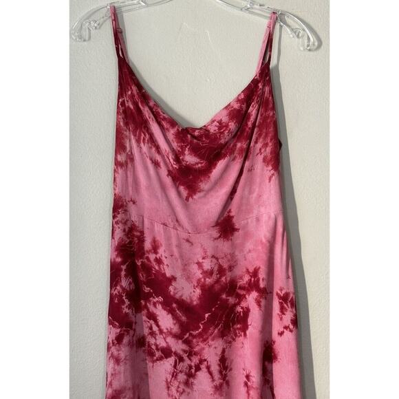 Lulu’s Size Small Seeking Sunshine Mini Cowl Slip Neck Dress Tie Dye Print Boho - Picture 3 of 5